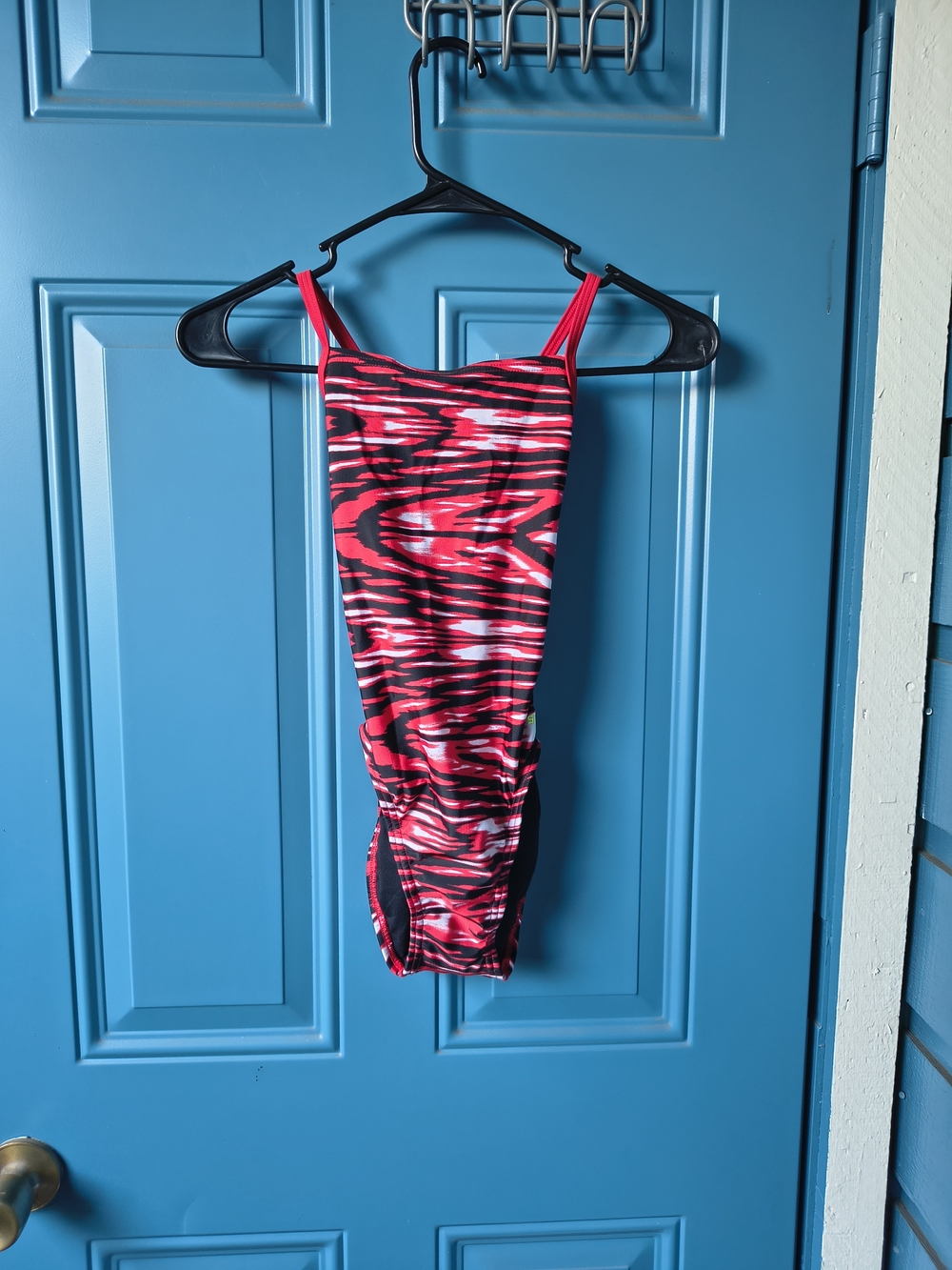 Speedo Red and Black Zebra-Print One-Piece Swimsuit